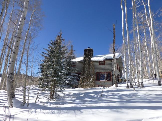 A cabin on the mountain at Beaver Creek ski resort in Colorado. USA. Picture: Angela Saurine