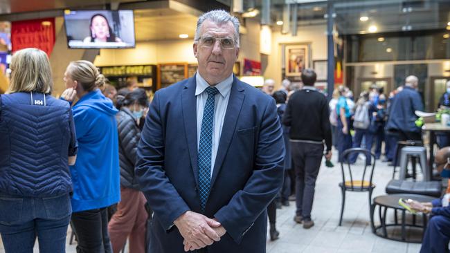 NSW Health Services Union secretary Gerard Hayes: “For people on modest incomes, like cleaners and security, it is a massive boost.” Picture: NCA NewsWire / Christian Gilles