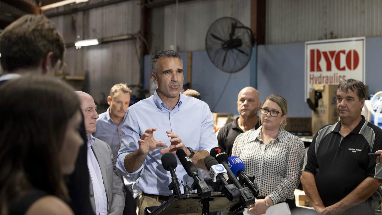 Premier Peter Malinauskas in Whyalla on Monday. Picture: Brett Hartwig