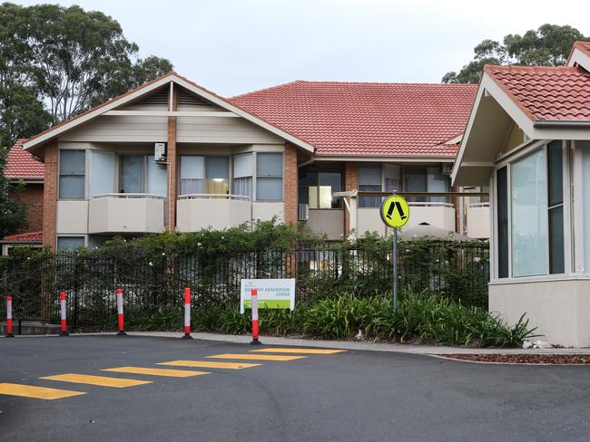 Dorothy Henderson Lodge aged care facility in Macquarie Park where 22 confirmed cases and five deaths have been reported.