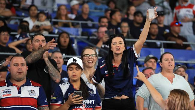 17th October 2020, Runaway Bay Fans during the Gold Coast Rugby League A-Grade Grand Final between the Runaway Bay Seagulls and the Burleigh Bears played at CBus Stadium Photo: Scott Powick Newscorp