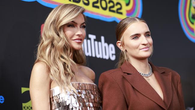 Chrishell Stause (left) and G Flip. Picture: Hanna Lassen/Getty