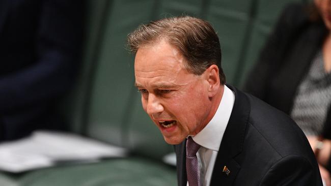 Minister for Health Greg Hunt defended the national digital health record program. (AAP Image/Mick Tsikas)