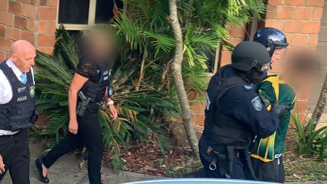 A man is arrested over a fatal brawl at Ballina in December. Picture: NSW Police