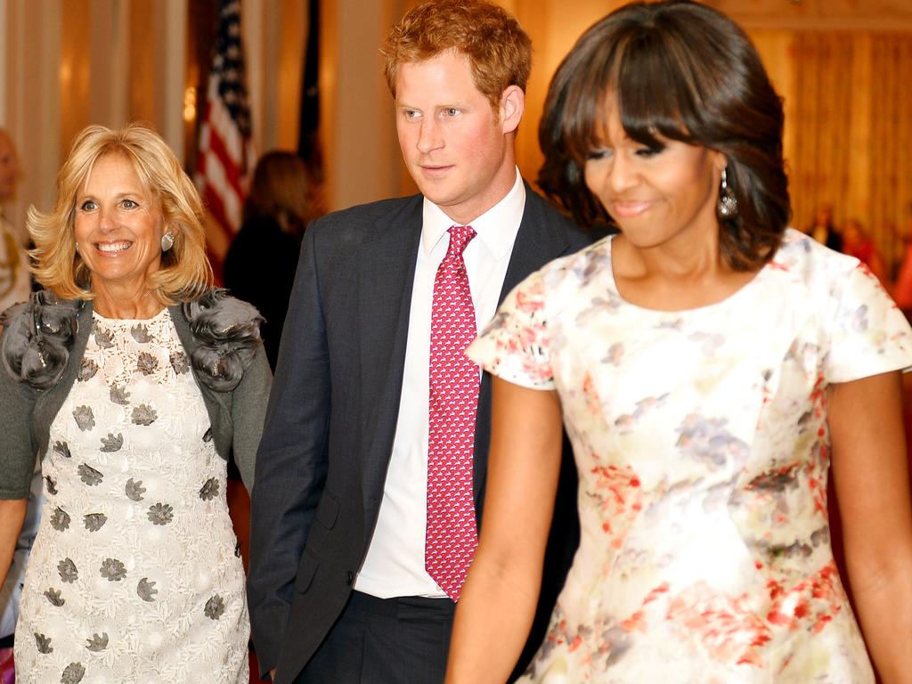 Prince Harry is much closer to Jill Biden then he is with Michelle Obama.