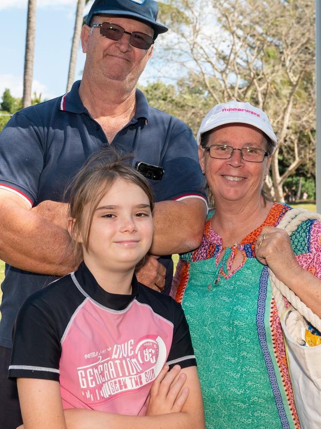 Calvin Trim, Margaret Cooper and Laila Blaik at the official opening of Seaforth Esplanade Redevelopment Saturday 2 September 2023 Picture: Michaela Harlow