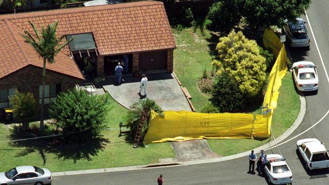 A Sandstone Point home where two children died inside their family car. Picture: Steve Pohlner