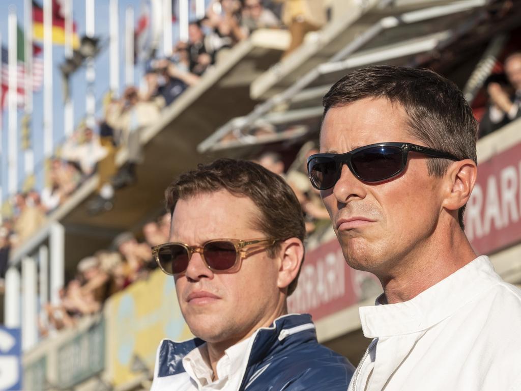 Matt Damon and Christian Bale in Ford V Ferrari.