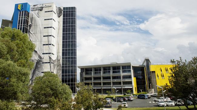 Southern Cross University’s Gold Coast campus at Bilinga, complete with a mural by Guido van Helten.