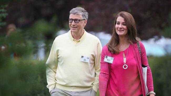 Billionaire Bill Gates and his wife Melinda. Picture: AFP