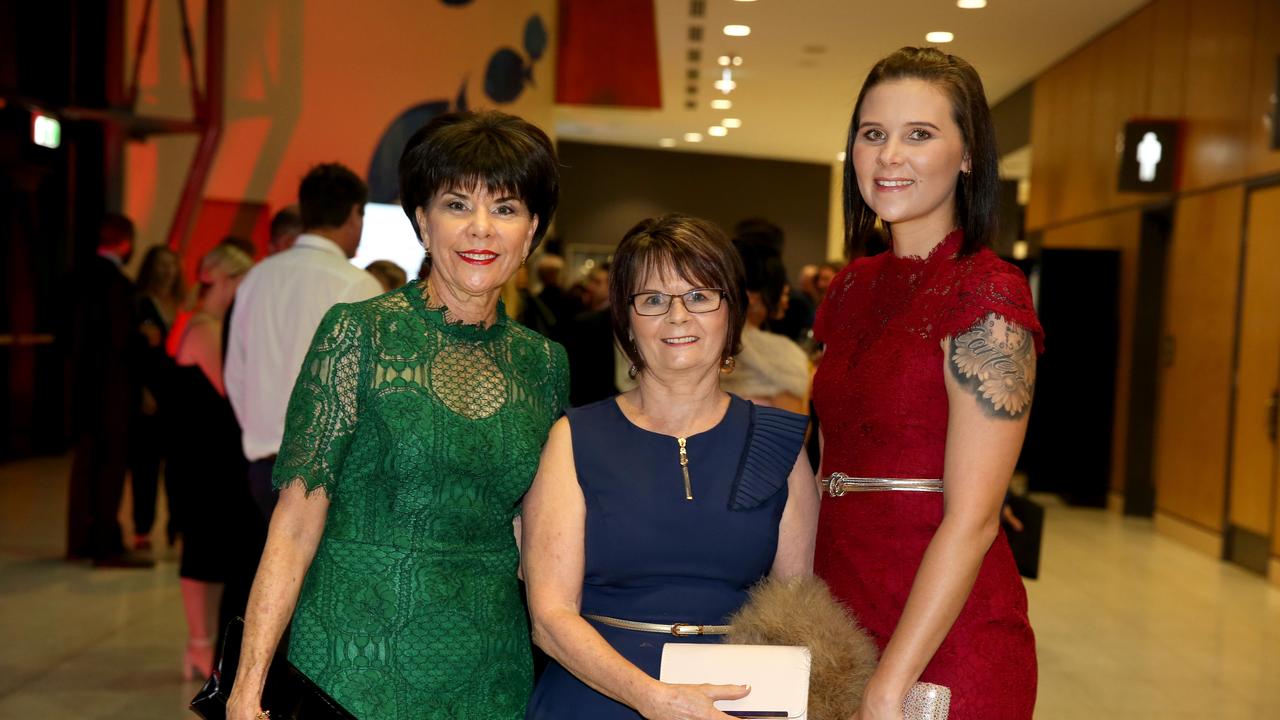 Cynthia Melvin, Rhonda Jones and Trish Porta at the FNQ Housing and Construction Awards 2019 at Cairns Convention Centre. PICTURE: ANNA ROGERS