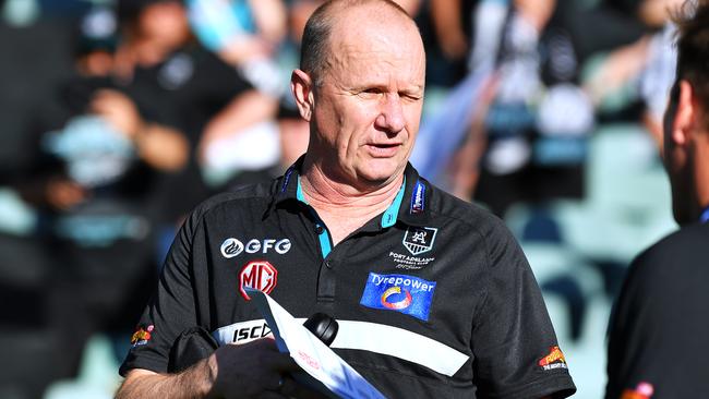 Ken Hinkley doesn’t care if the footy world believes his team is the ‘real deal’ or not. Picture: Mark Brake (Getty)