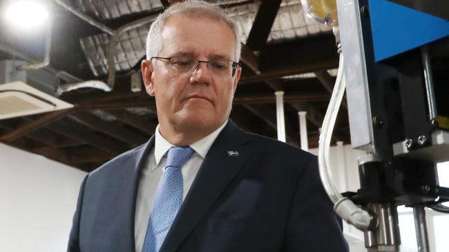 Prime Minister Scott Morrison on Thursday. Picture: NCA NewsWire / David Crosling