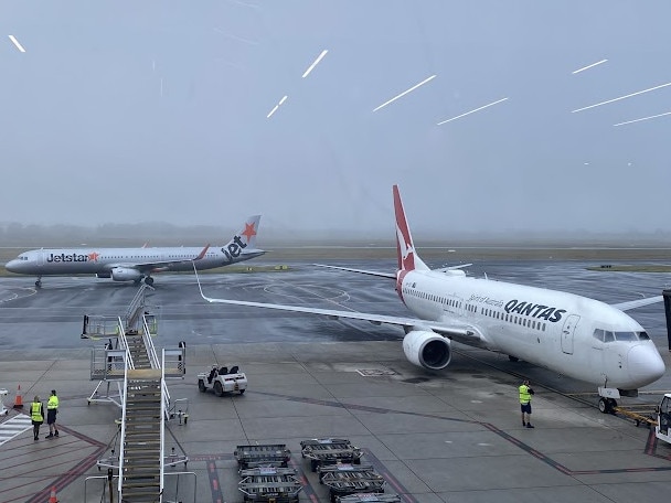 Fog could be seen at Adelaide Airport on Saturday morning. Picture: Supplied