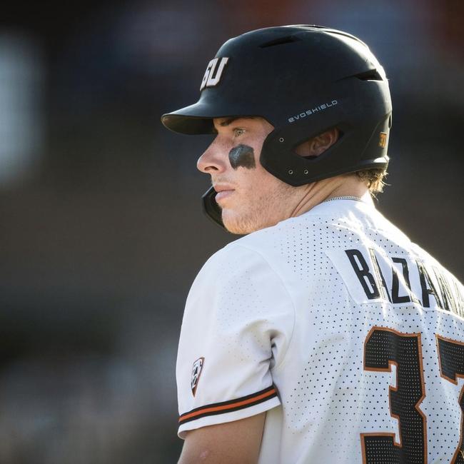 Travis Bazzana, currently at Oregon State University, is one of the hottest prospects in Australian baseball. Picture: supplied