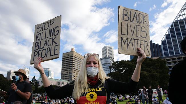 18-year-old Vera Ireland at the protest to highlight black deaths in custody. Picture: David Swift