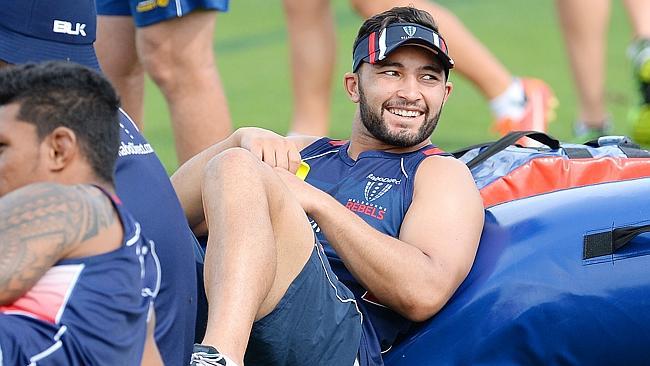 Colby Fainga&#39;a, Melbourne Rebels training at Visy Park, Carlton. Photo: Josie Hayden