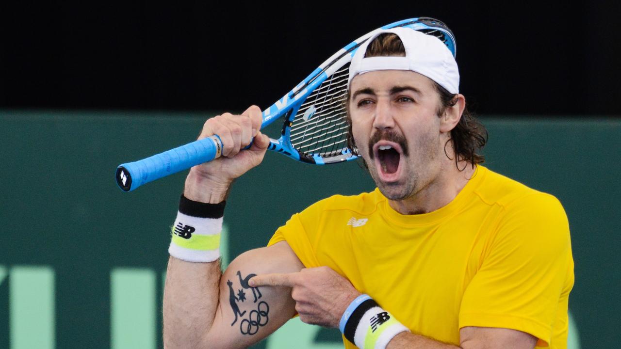 Jordan Thompson has withdrawn from the Australian Davis Cup team after contracting Covid. Picture: Brenton Edwards/AFP