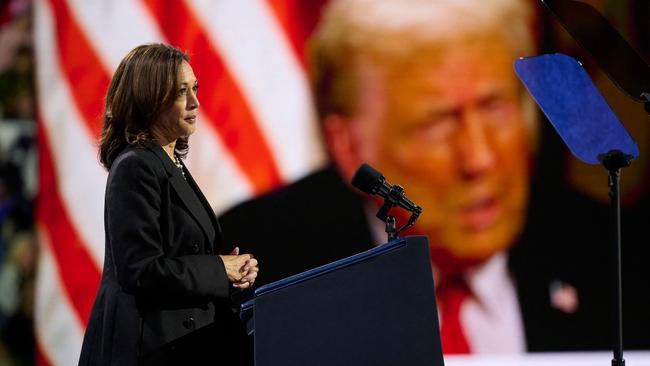 US Vice-President and Democratic presidential candidate Kamala Harris at a campaign event in Erie, Pennsylvania. Picture: AFP.