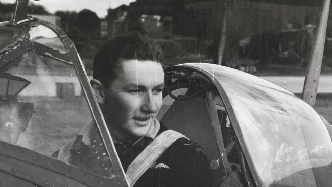 Flying Officer Russell Leith at Deurne, Belgium, in September 1944. Picture: Australian War Memorial image UK1947