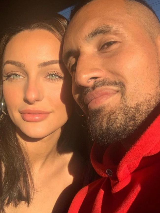 Nick Kyrgios with his former girlfriend Chiara Passari. Picture: Instagram