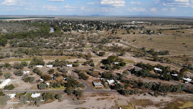 An aerial photo of the outskirts of Bourke.