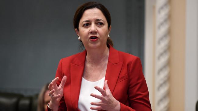 Queensland Premier Annastacia Palaszczuk says COVID-19 community transmission in Victoria is a concern. Picture: AAP Image/Dan Peled