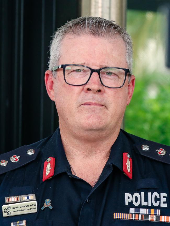 NT Police Commissioner Jamie Chalker. Picture: Glenn Campbell