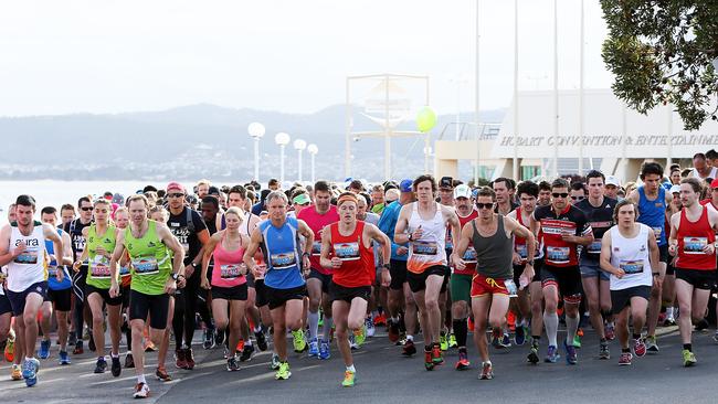 2014 Point to Pinnacle. start of the runners