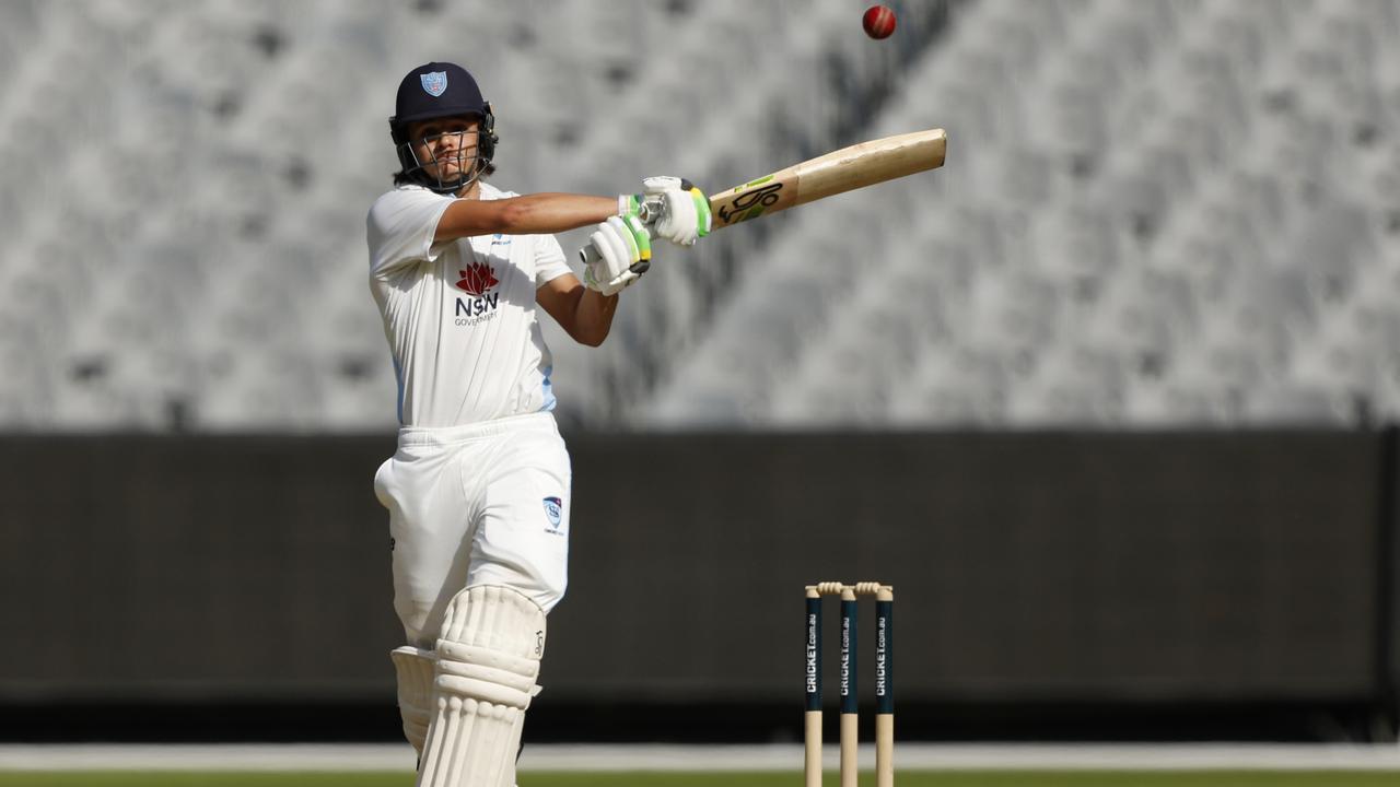 Sam Konstas of New South Wales bats against Victoria at the MCG. (Photo by Darrian Traynor/Getty Images)