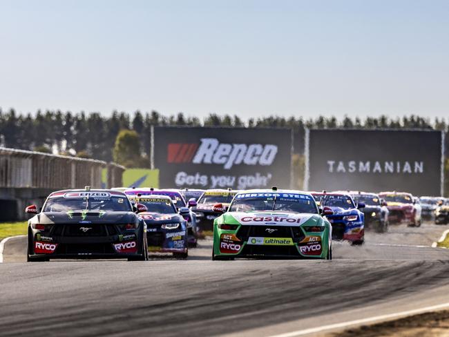 Cam Waters wins the 2024 NED Whisky Tasmania SuperSprint, Event 08 of the Repco Supercars Championship, Symmons Plains, Launceston, Tasmania, Australia. 18 Aug, 2024.