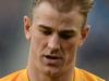 Manchester City's English goalkeeper Joe Hart wears the captain's armband during the English Premier League football match between Manchester City and Burnley at the Etihad Stadium in Manchester, north west England, on December 28, 2014. The game finished 2-2. AFP PHOTO / OLI SCARFF RESTRICTED TO EDITORIAL USE. No use with unauthorized audio, video, data, fixture lists, club/league logos or “live” services. Online in-match use limited to 45 images, no video emulation. No use in betting, games or single club/league/player publications.