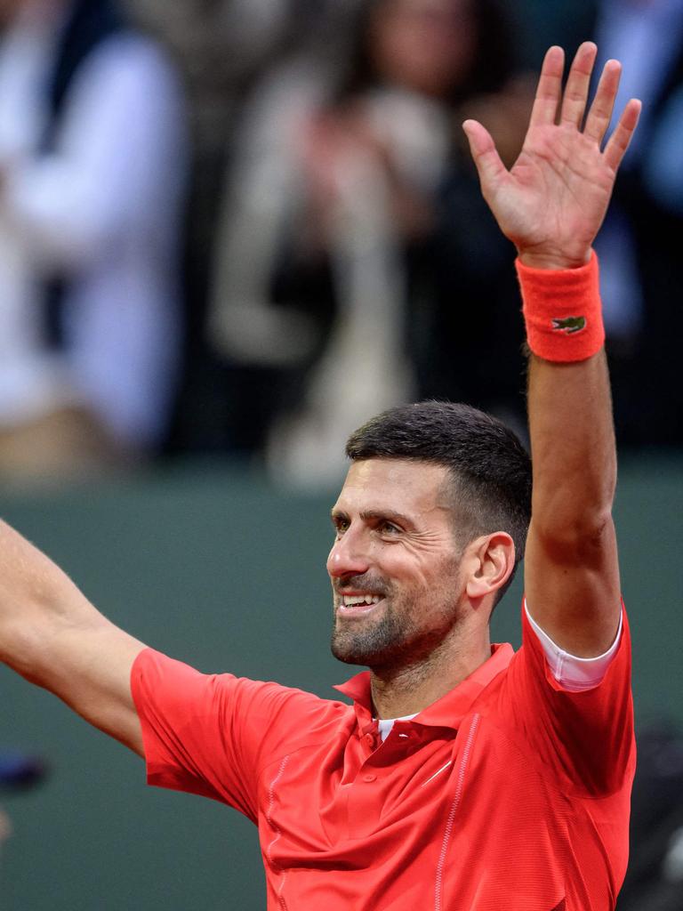 Djokovic is playing in Geneva. Photo by Fabrice COFFRINI / AFP