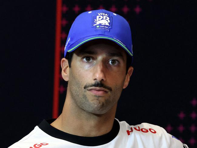 RB's Australian driver Daniel Ricciardo attends a press conference at the Circuit de Catalunya on June 20, 2024 in Montmelo, on the outskirts of Barcelona, ahead of the Spanish Formula One Grand Prix. (Photo by Thomas COEX / AFP)