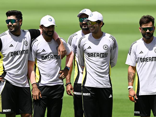 Indian players at training at the Gabba. Picture: by Bradley Kanaris/Getty Images