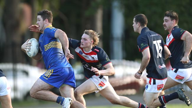 Toukley ran away with the match in the second half. Picture: Sue Graham