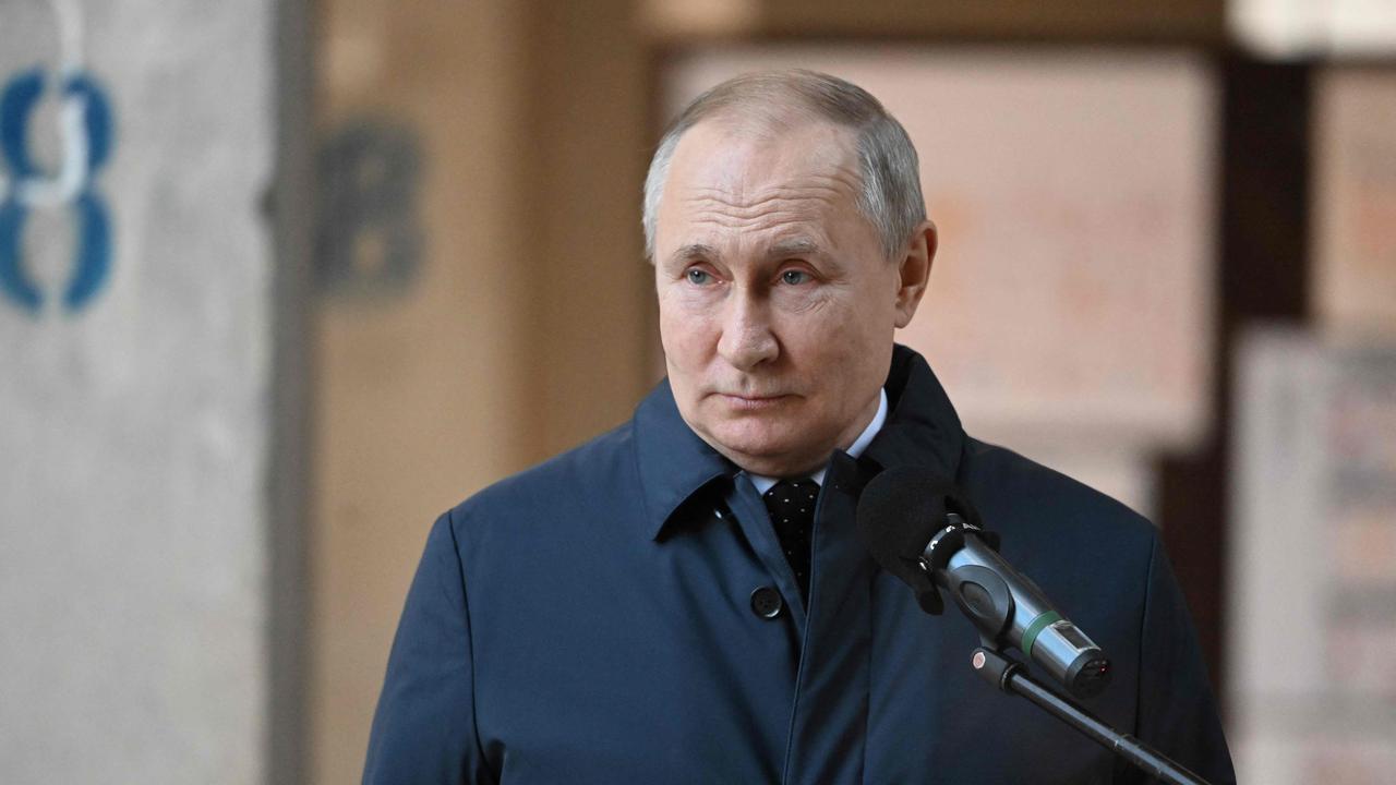 Vladimir Putin visits the National Space Centre construction site in Moscow on February 27, 2022. Picture: Sergei Guneyev/ AFP.