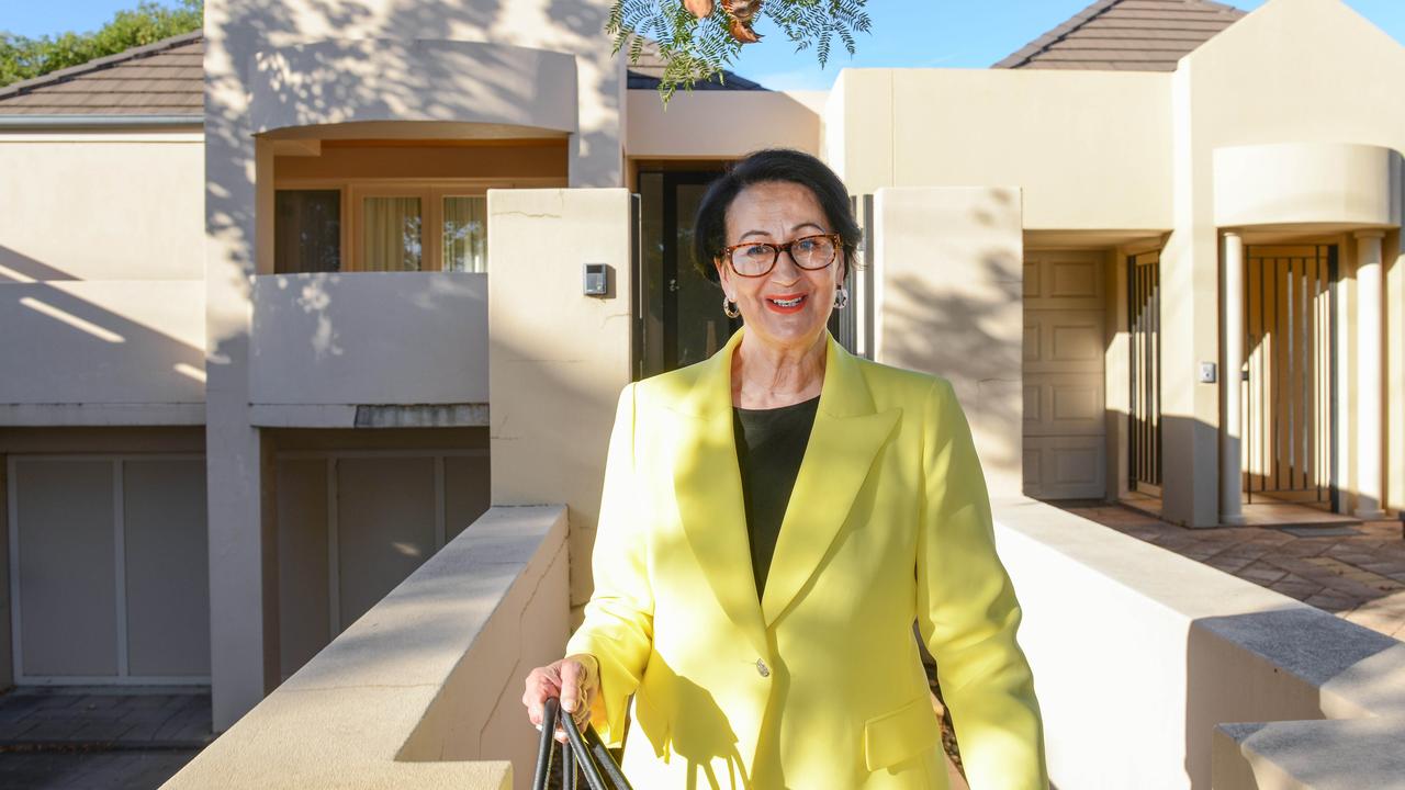 Vickie Chapman leaves her Tusmore home. Picture: Brenton Edwards