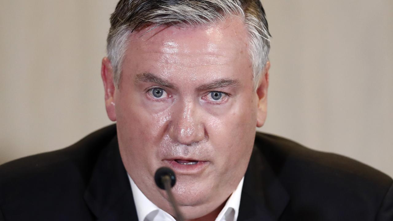 Collingwood president Eddie McGuire was grilled for 50 minutes. Picture: Darrian Traynor
