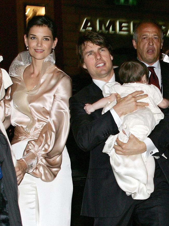 The family in Italy in 2006, shortly before Holmes and Cruise’s wedding. Picture: AFP