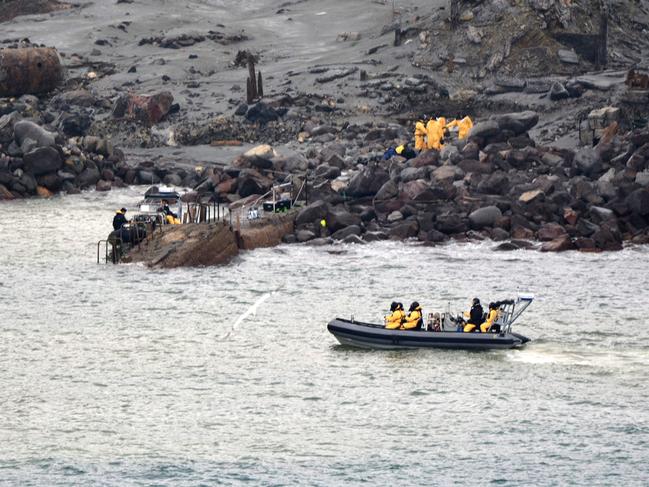 Six bodies have been successfully recovered from White Island. Picture: New Zealand Defence Force via Getty Images