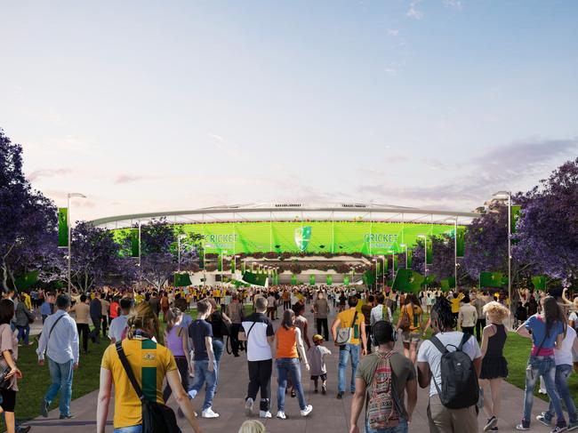 Renders of the Gabba Stadium released under the Palaszczuk government. Source: Queensland Government