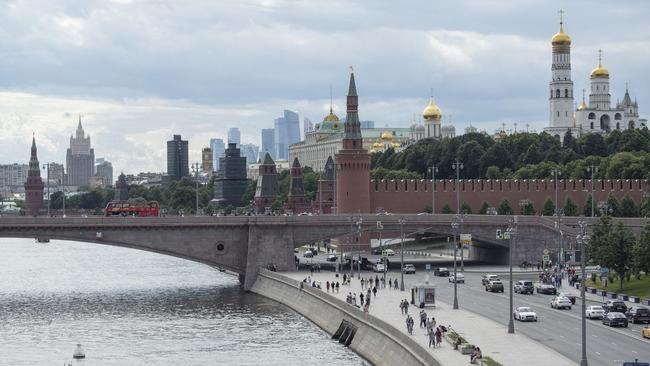 Both of Gershkovich’s parents fled the Soviet Union for the US. Above: a panorama of the Kremlin. Picture: WSJ