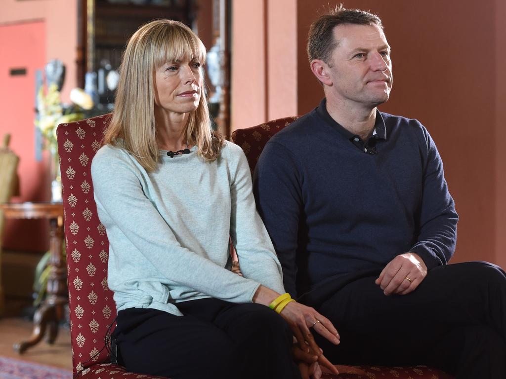 Maddie’s parents Kate and Gerry McCann are fighting to stop Amaral cashing in on Maddie’s disappearance. Picture: AFP/Joe Giddens