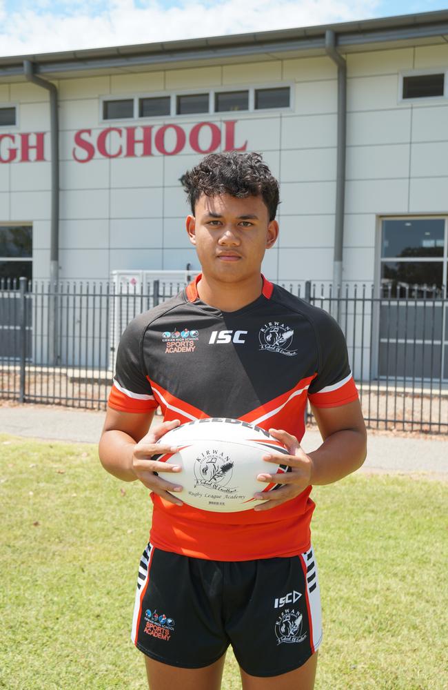 Eneliko Savelio from Kirwan State High School's rugby league program.