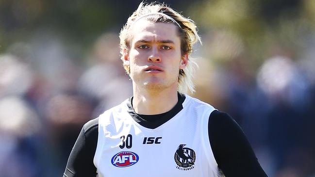 Darcy Moore at Collingwood training.