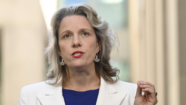 Former cyber security minister Clare O'Neil said reforms were needed because Australian businesses were paying ransoms and the government was not being alerted. Picture: NewsWire / Martin Ollman