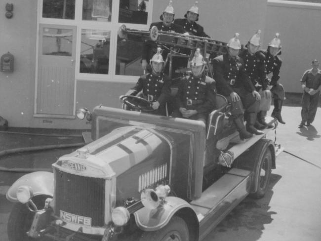 In the early 1960s, fire trucks were not enclosed and firefighters had to sit on the back and hang on.