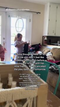 I cancelled my daughter's playdate when she wouldn't do chores