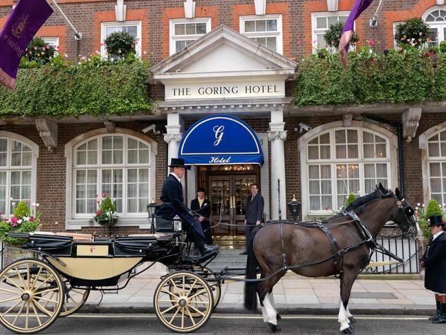 The Goring Hotel London where Kate Middleton stayed in her last night before becoming a royal.